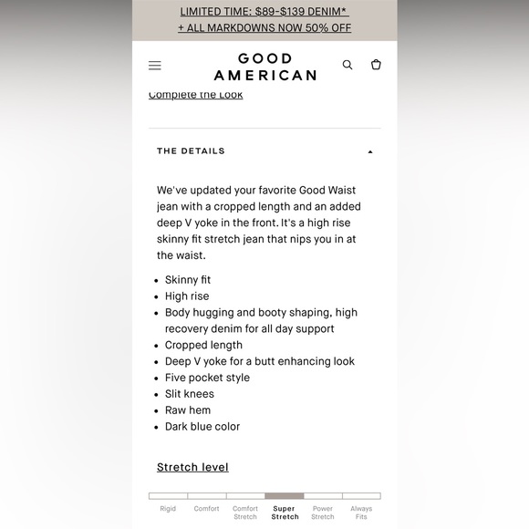 Good American Good Waist Jeans - Picture 1 of 8